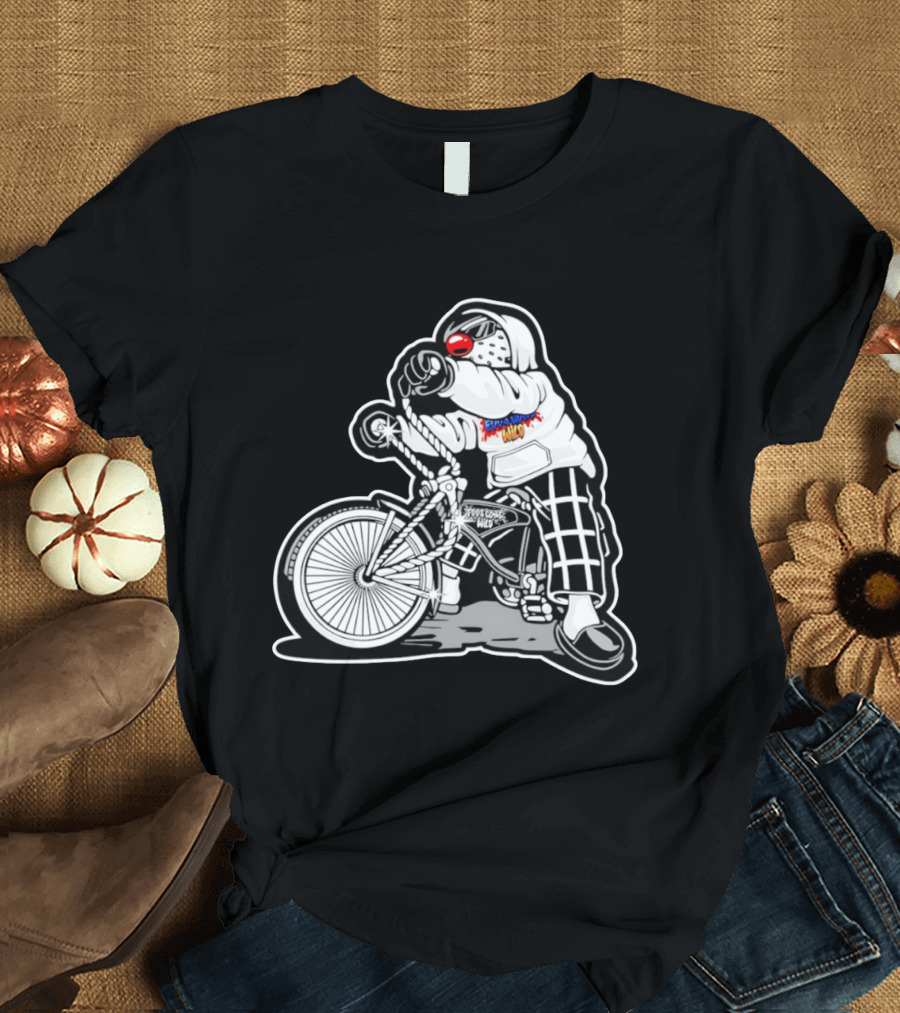 Foos Gone Wild Lowrider Bike Masked T-Shirt