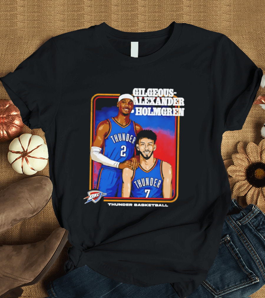 Gilgeous Alexander Holmgren Thunder Basketball Oklahoma City NBA T-Shirt