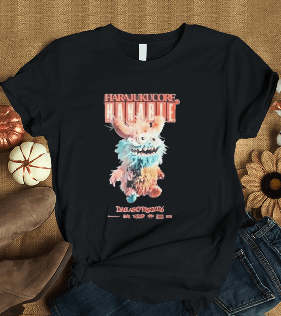 Harajukucore Hanabie Daikaiho Fest 2026 Anime Monster Tokyo Japan T-Shirt