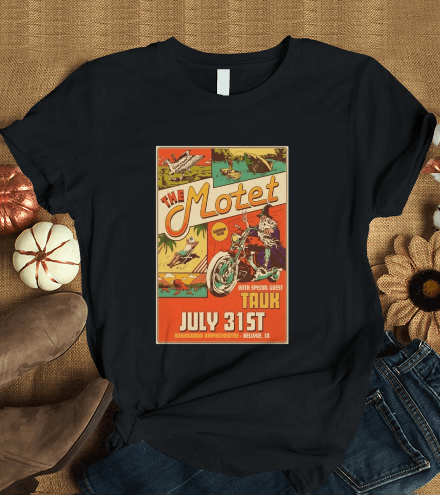 The Motet Summer Tour July 31st Mishawaka Amphitheatre Bellvue CO With Special Guest Tauk T-Shirt