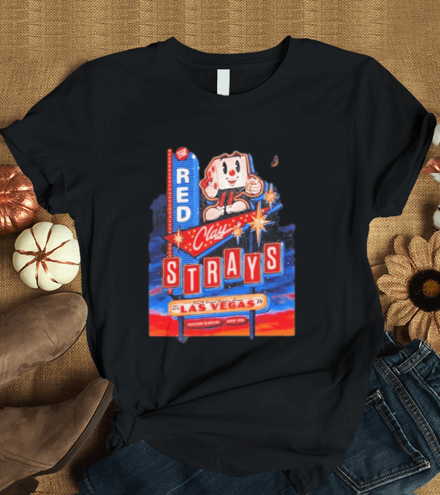The Red Clay Strays MGM Grand Garden Arena Las Vegas December 5 2026 Neon Vintage Sign T-Shirt