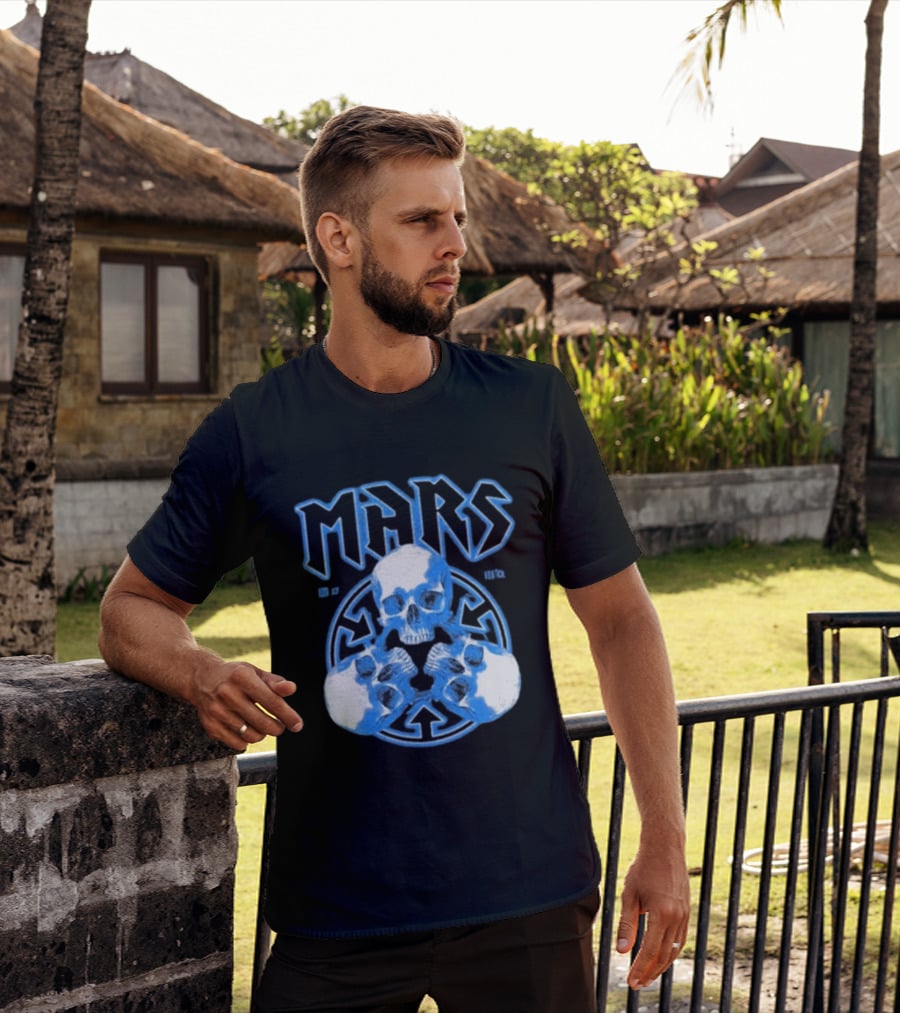 Thirty Seconds To Mars Blue Skulls European Tour 2027 T-Shirt