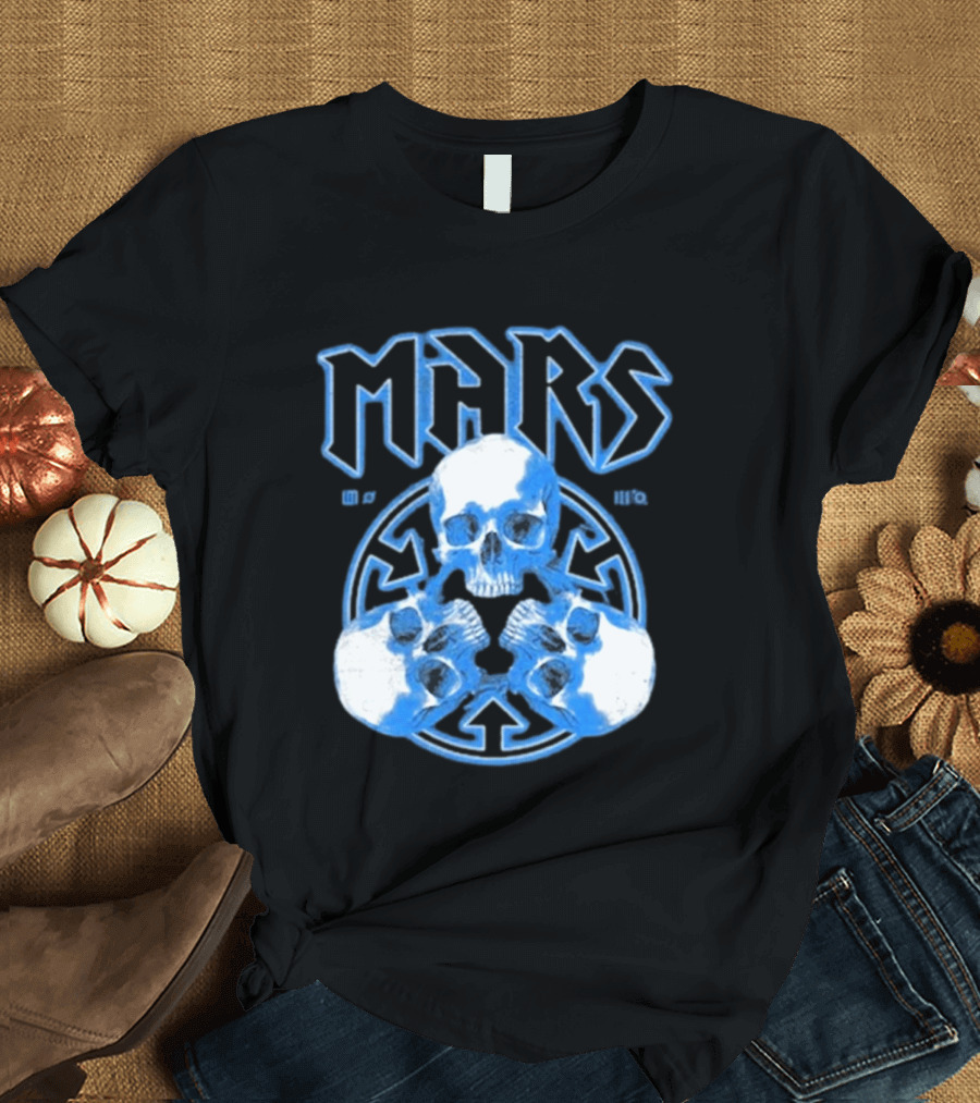 Thirty Seconds To Mars Blue Skulls European Tour 2027 T-Shirt