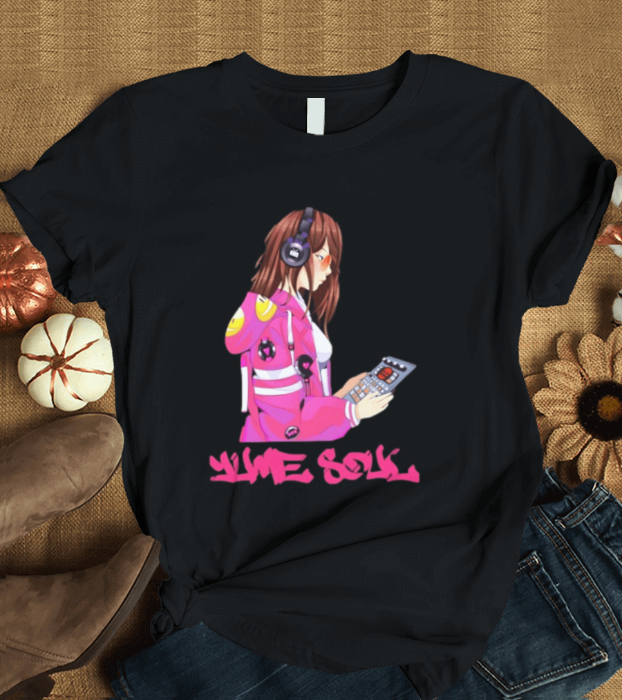 Yume Soul Anime Girl With Headphones And Game Controller T-Shirt