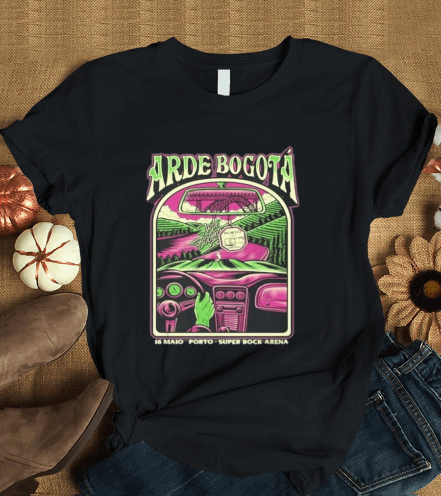 Arde Bogotá 16 Maio Porto Super Bock Arena 2026 Retro Road Trip T-Shirt
