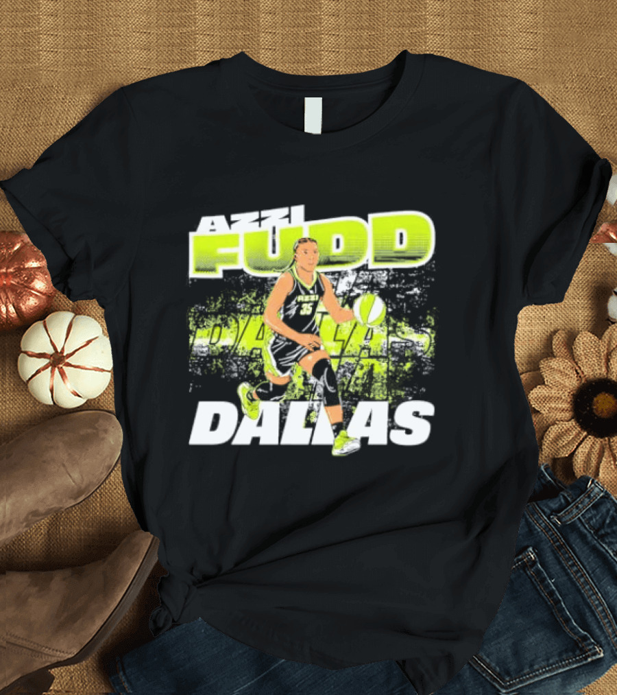 Azzi Fudd Dallas Wings WNBA Dribble Action T-Shirt