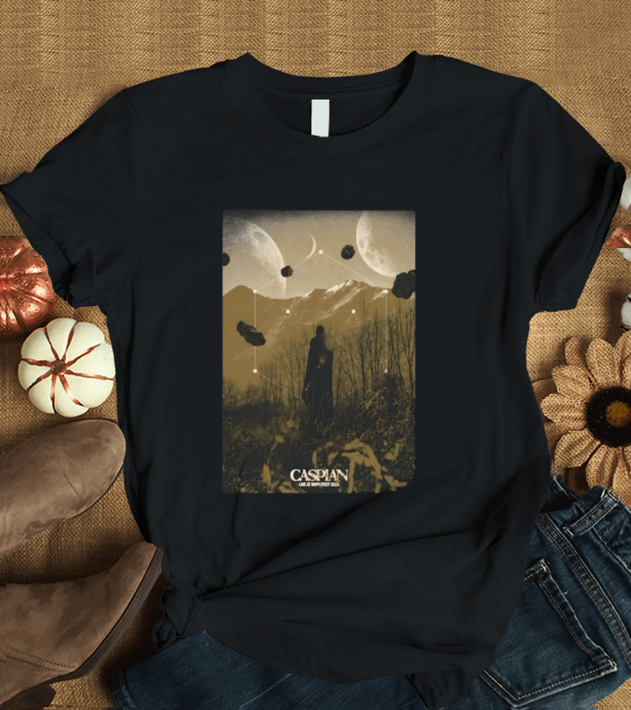 Caspian Zottegem Belgium Live At DunkFest 2026 Celestial Mountain Scene T-Shirt