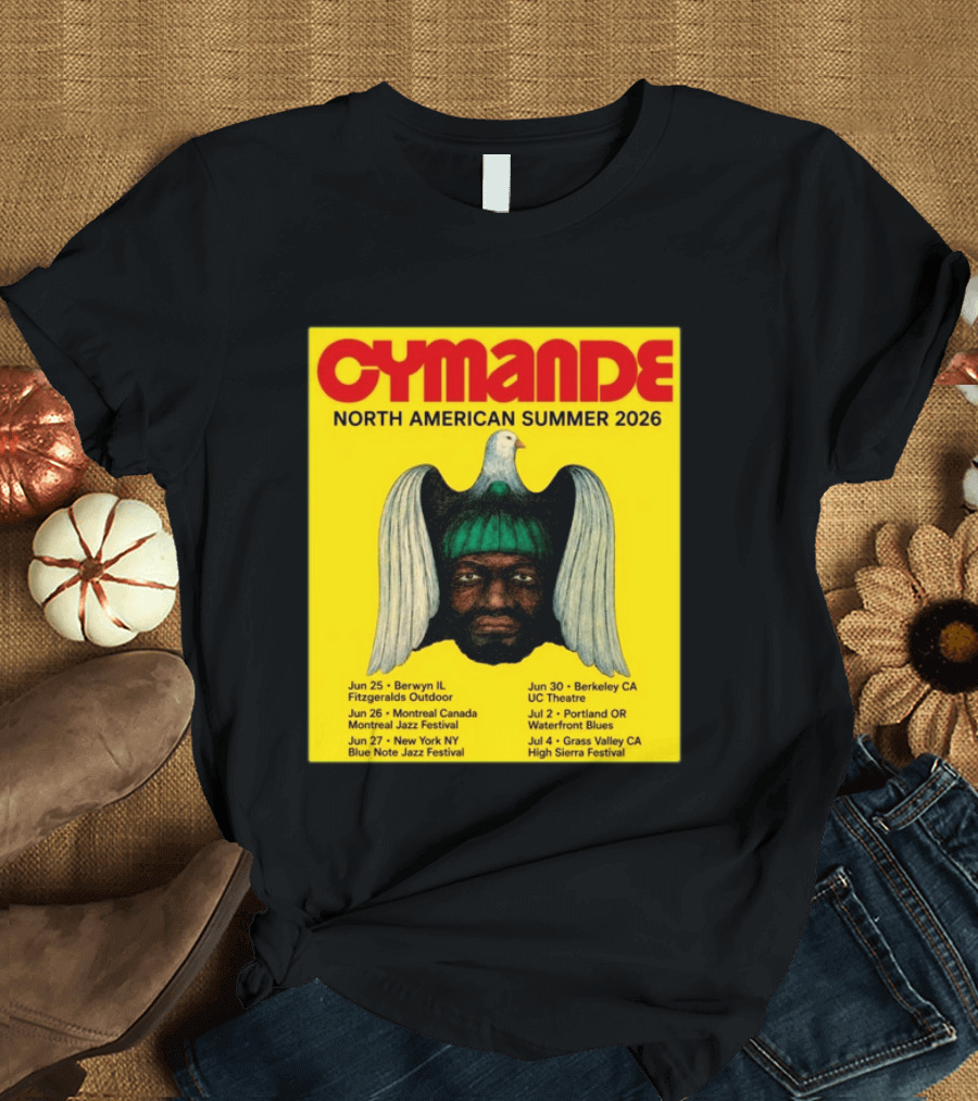 Cymande North American Summer 2026 Tour Dates And Locations T-Shirt