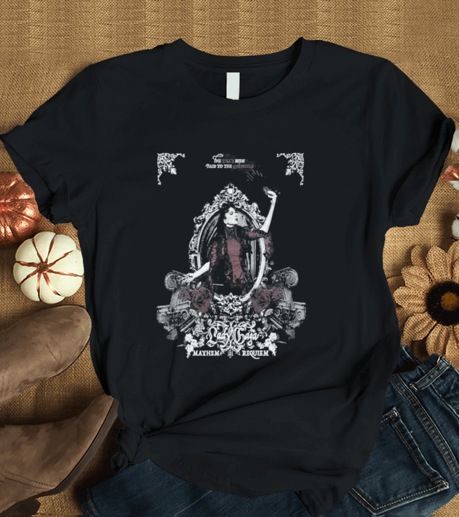 Lady Gaga Mayhem Ball Tour 2026 Requiem Vintage Style Pink Iconic Celebration T-Shirt