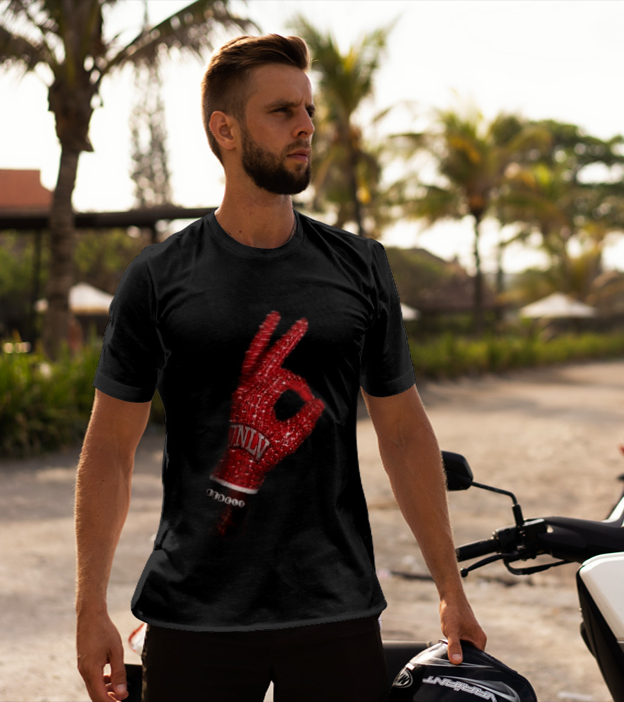 Drake Iceman UNLV Rebels Red Glove Two Sided T-Shirt