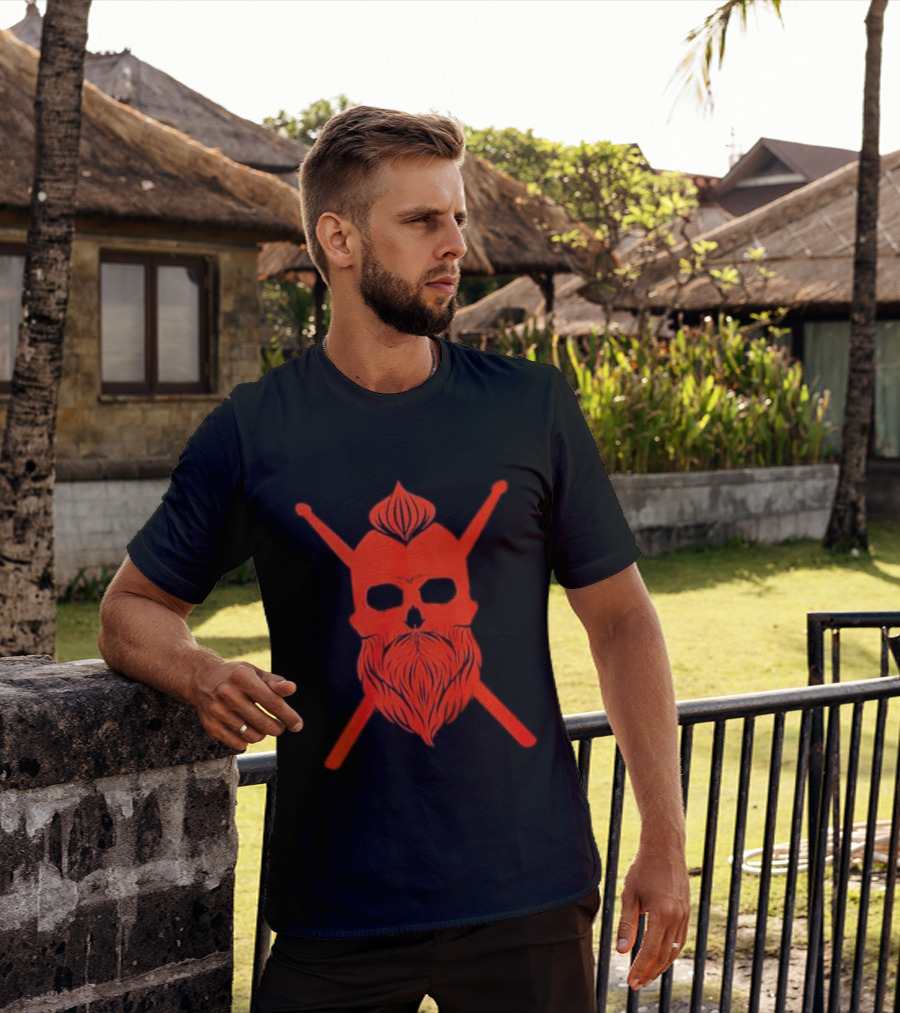 Drummer Skull Crossed Drumsticks Stealing Until Nobody's T-Shirt