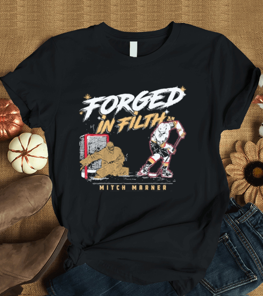 Forged In Filth Mitch Marner Hockey Player Motif T-Shirt