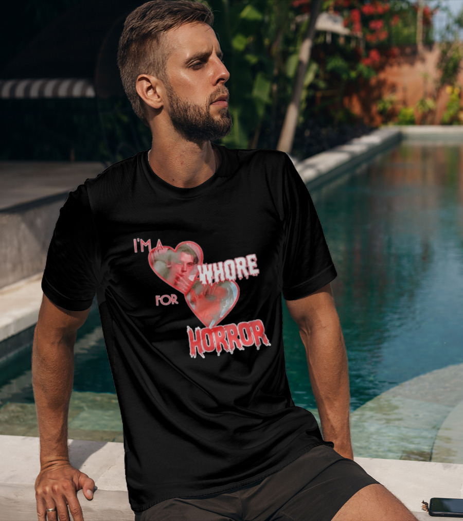 Billy Loomis I'm A Whore For Horror Bloody Heart T-Shirt