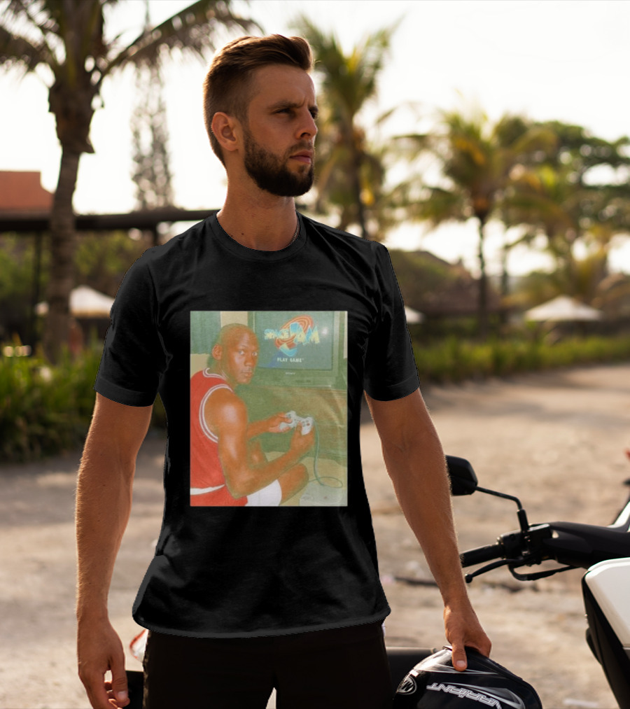 Space Jam Play Game Michael Jordan Gaming Scene T-Shirt