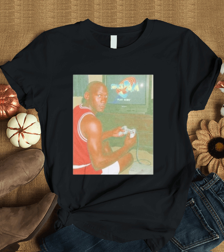 Space Jam Play Game Michael Jordan Gaming Scene T-Shirt
