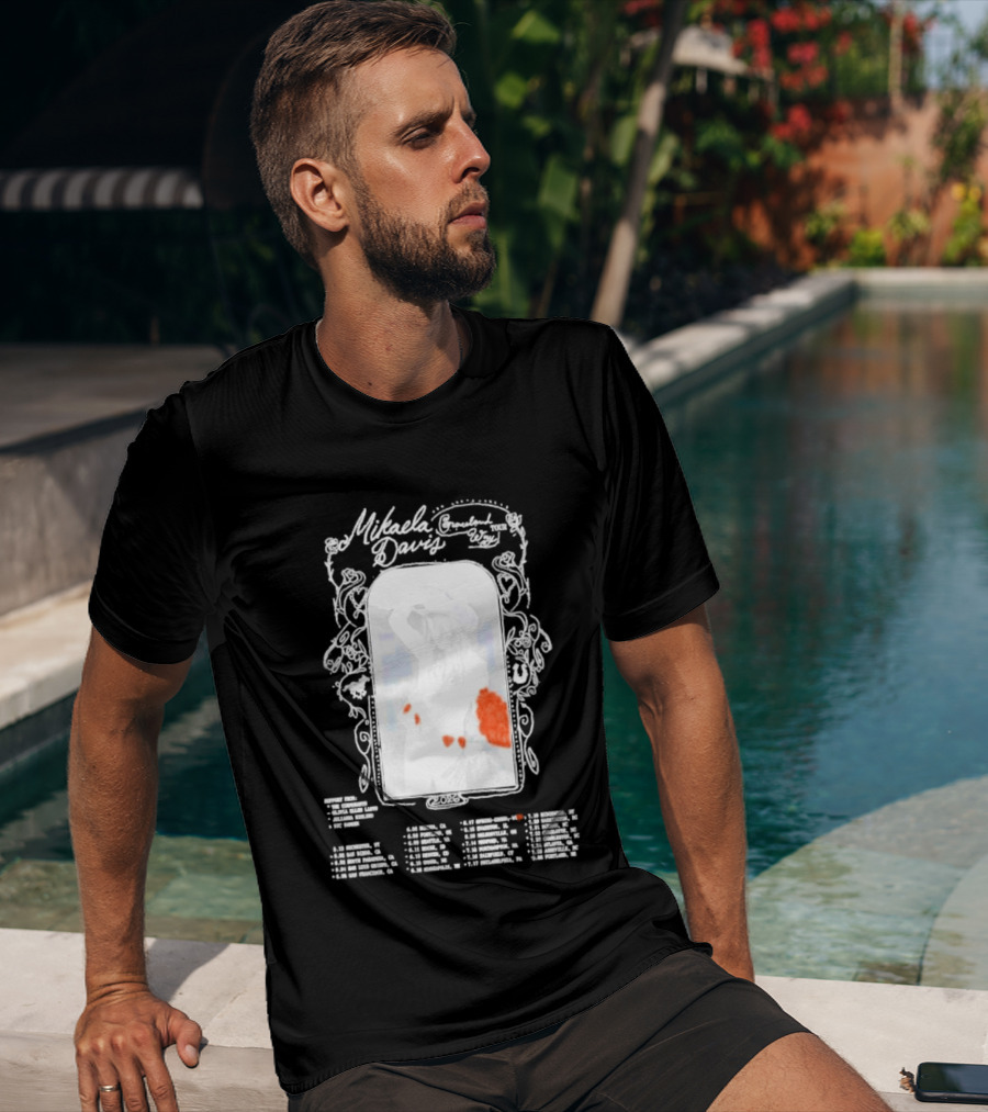 Mikaela Davis Graceland Way Tour 2026 With Dates And Rose Accents T-Shirt
