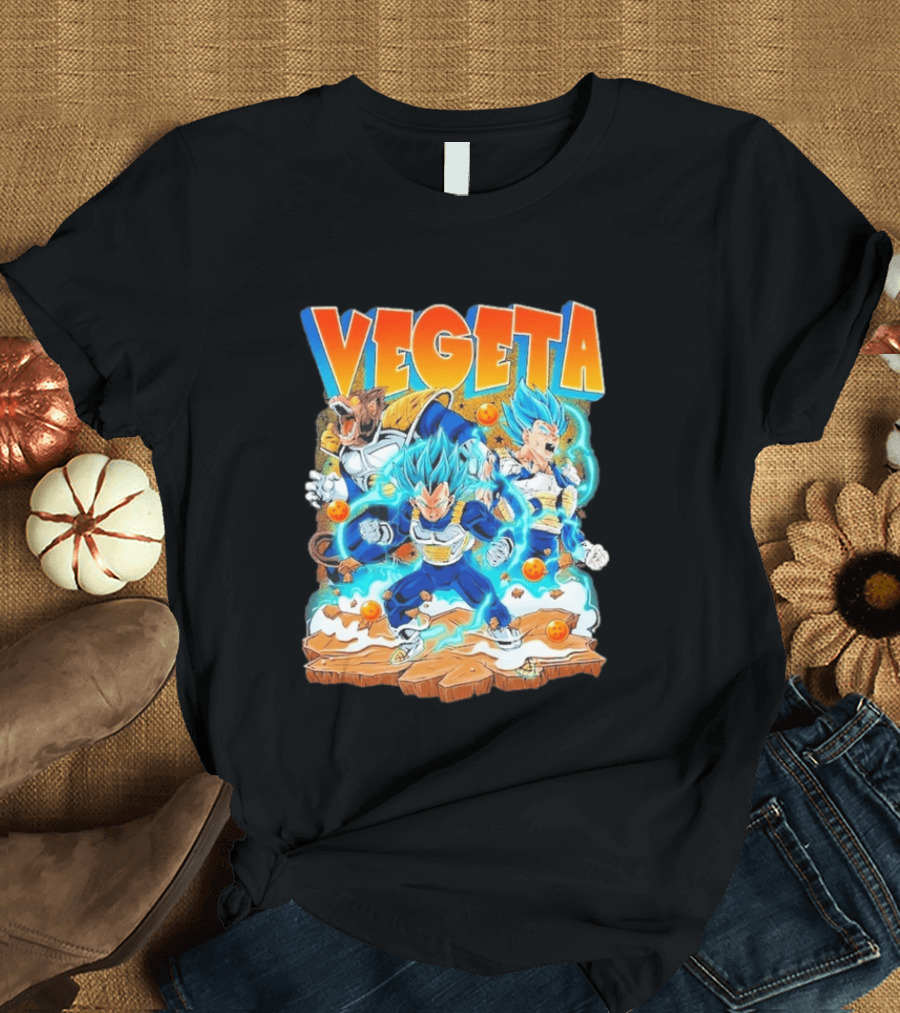 Vegeta Super Saiyan Blue Power Dragon Ball Glorious Combat Scene T-Shirt