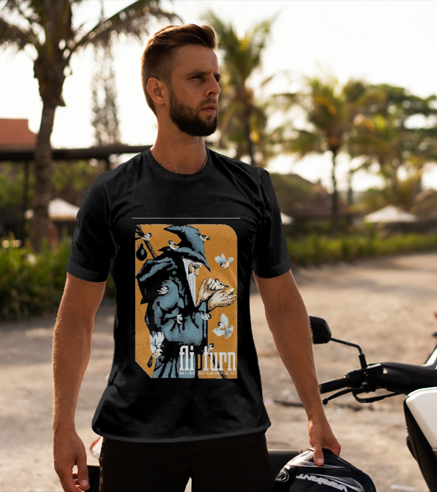 Flipturn Kilby Block Party May 17 2026 Salt Lake City Utah Wizard With Birds T-Shirt