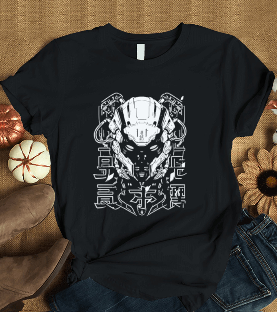Futuristic Japanese Cyberpunk Demon Mecha Techwear Harajuku Otaku T-Shirt