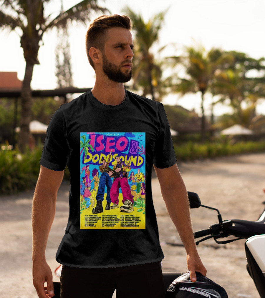 Iseo Dodosound Verano Tour 2026 Tenerife Guadalajara Zaragoza Fiesta T-Shirt