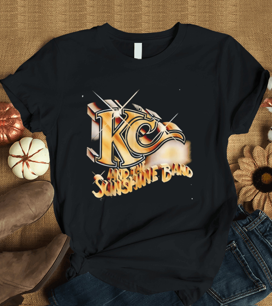 KC And The Sunshine Band Gold Logo Retro Disco T-Shirt