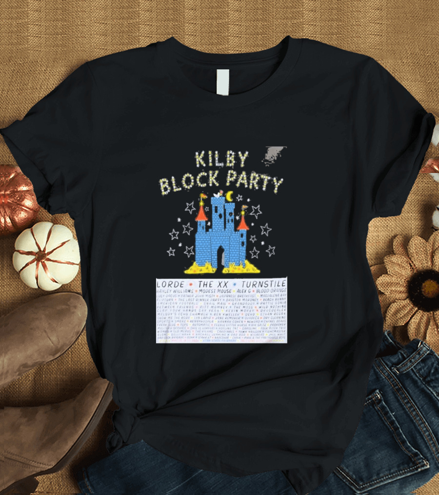 Kilby Block Party Salt Lake City May 17 2026 The XX Turnstile Alex G Blood Orange Stars Castle T-Shirt