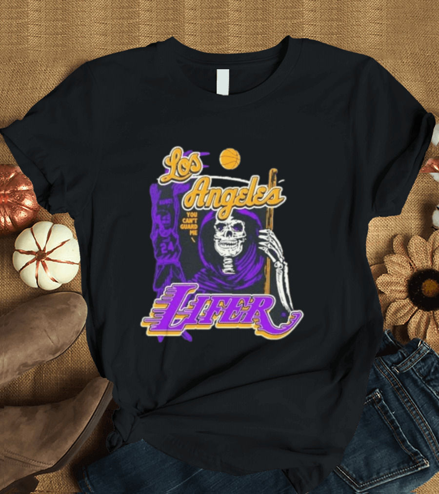 Los Angeles Lakers Lifer You Can't Guard Me Skeleton Basketball T-Shirt