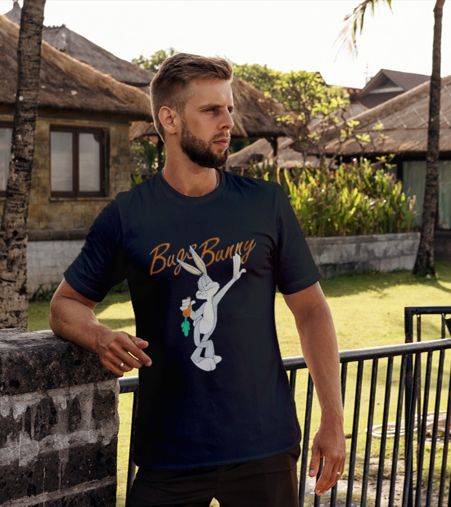 Looney Tunes Bugs Bunny Carrot Character Retro Animation T-Shirt