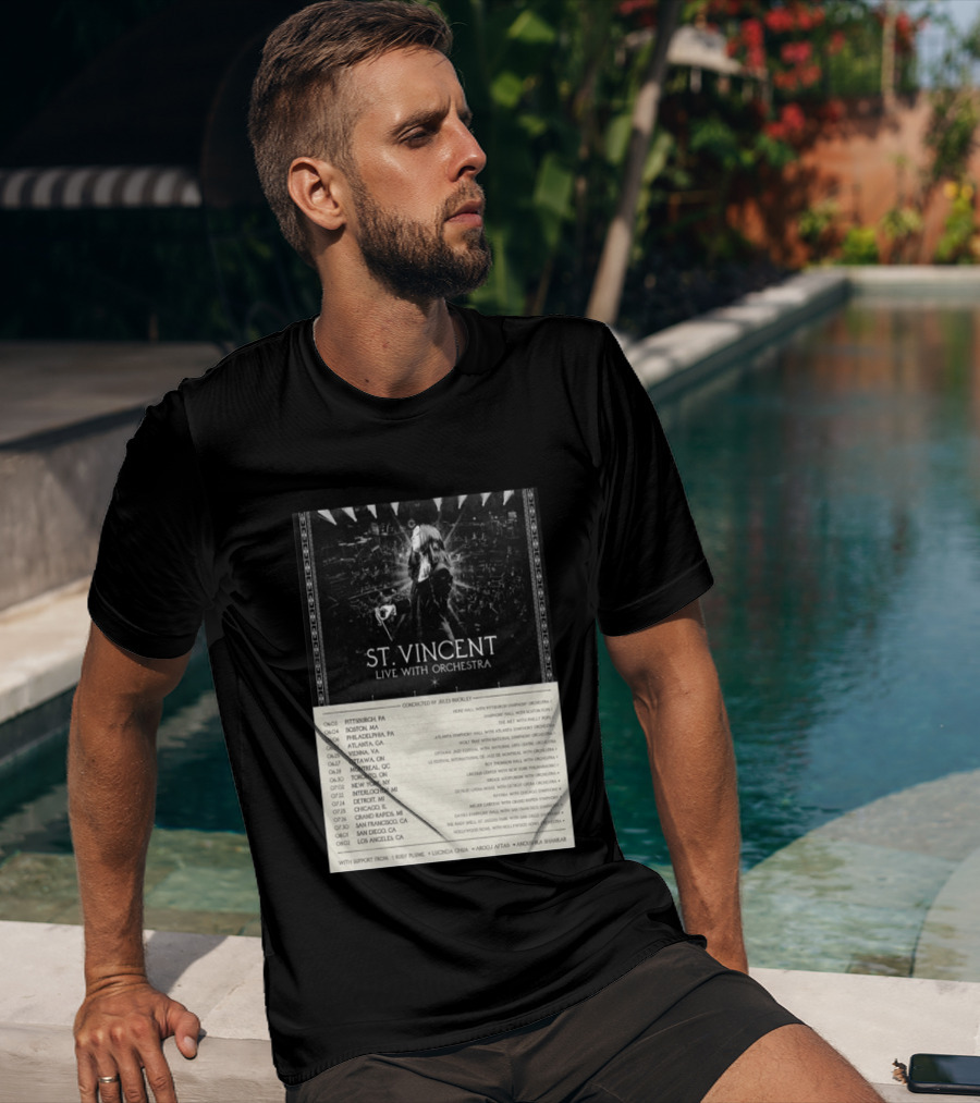 St Vincent Live With Orchestra 2026 Tour Conducted By Jules Buckley Dates And Locations T-Shirt