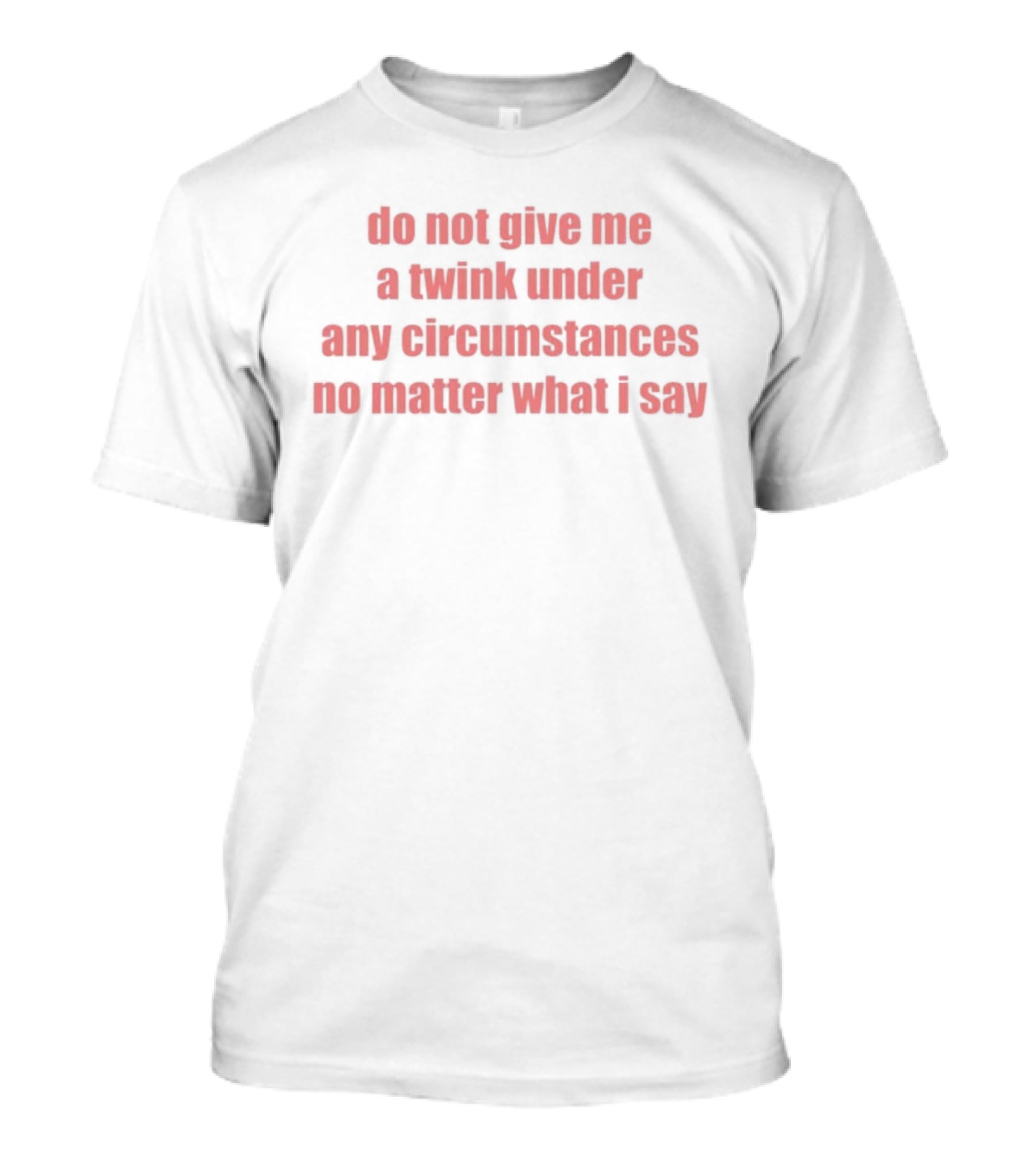 Do Not Give Me A Twink Under Any Circumstances No Matter What I Say T-Shirt