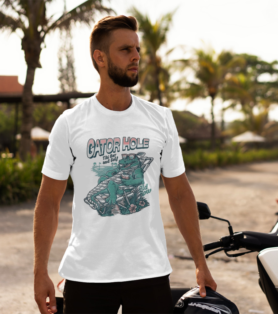 Gator Hole Tibi Bar Golf Crocodile Relax T-Shirt