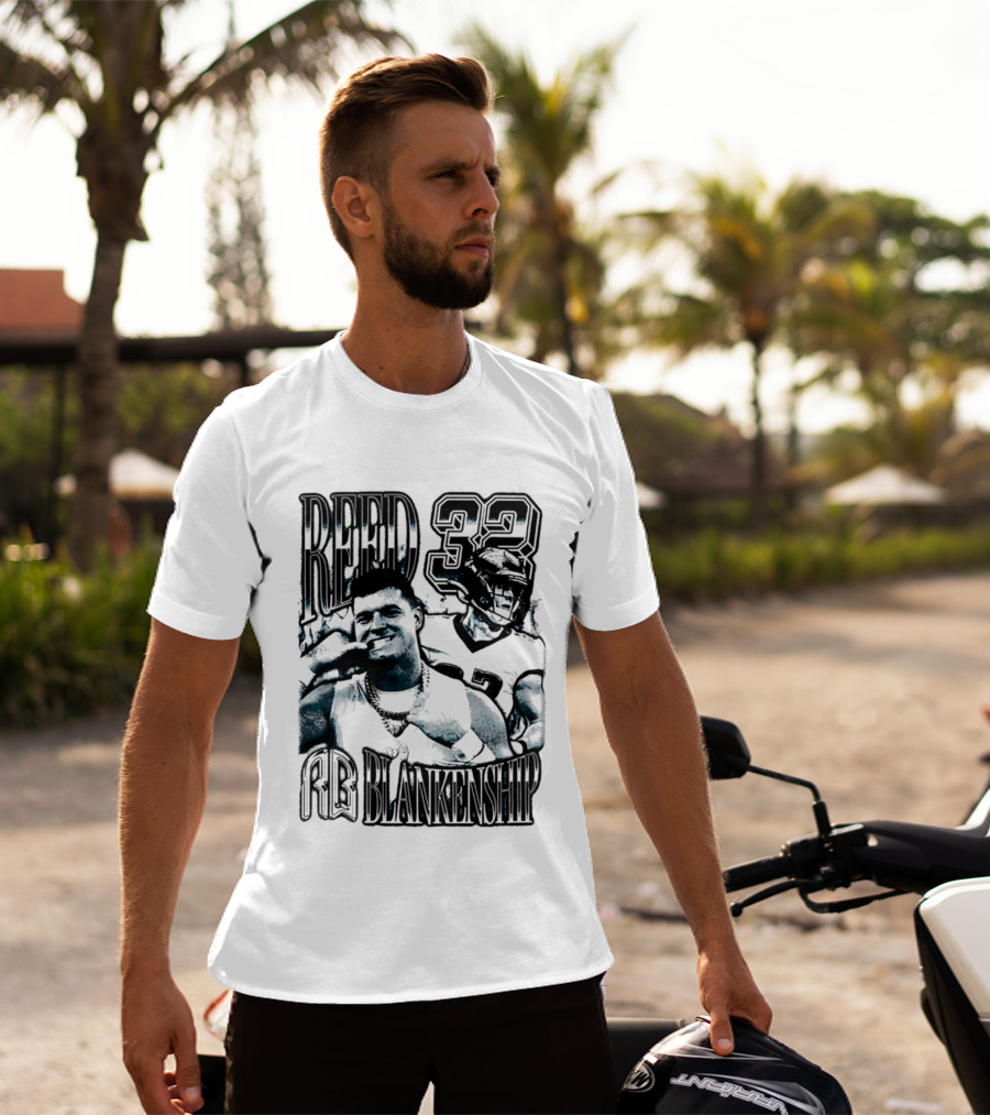 Reed Blankenship 32 Eagles Player Collage T-Shirt