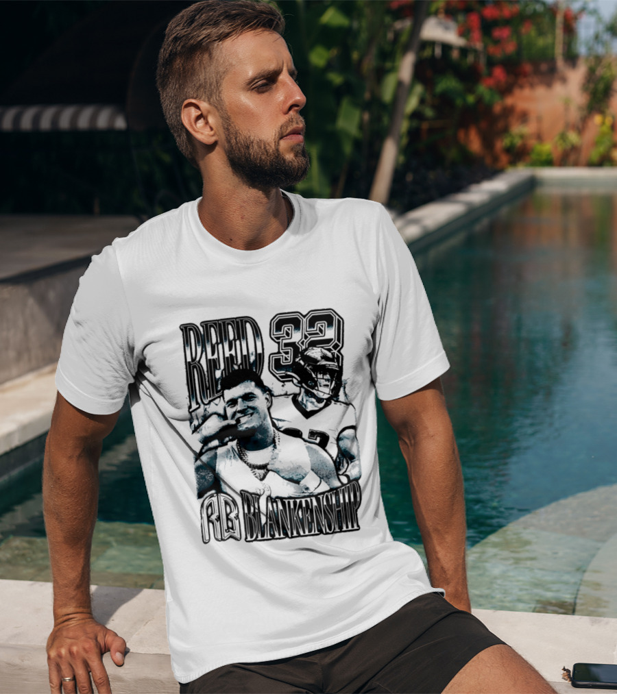 Reed Blankenship 32 Eagles Player Collage T-Shirt