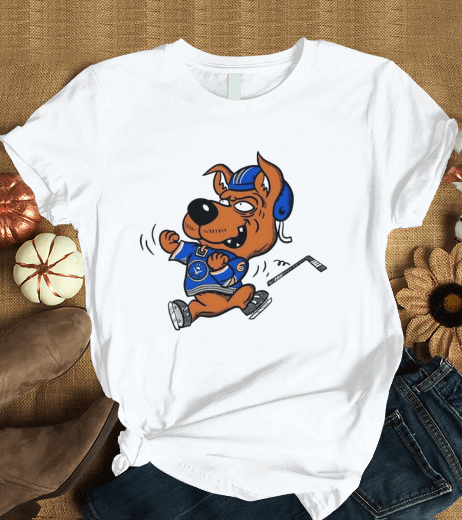 Scrappy Doo Buffalo Sabres Hockey Cartoon T-Shirt