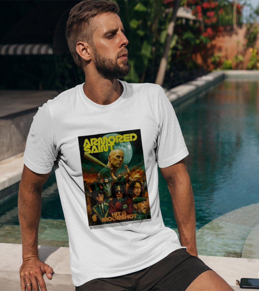 Armored Saint Hit A Moonshot Heavy Metal Band T-Shirt