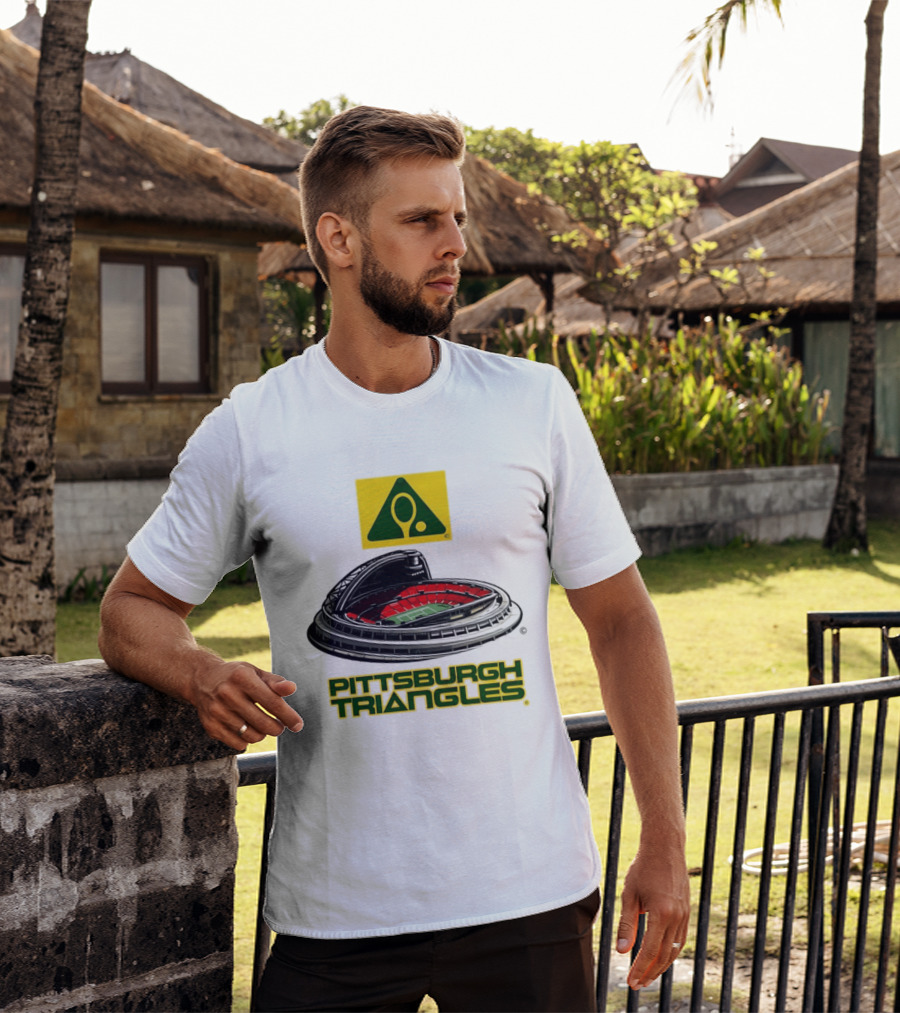 Pittsburgh Triangles Civic Arena Tennis Logo Roof Open T-Shirt