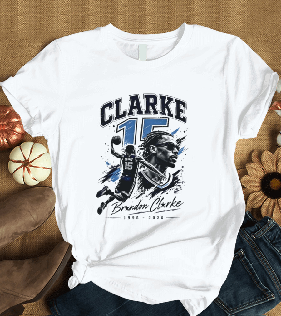 Brandon Clarke 1996 2026 Memphis Grizzlies Number 15 Commemorative NBA T-Shirt