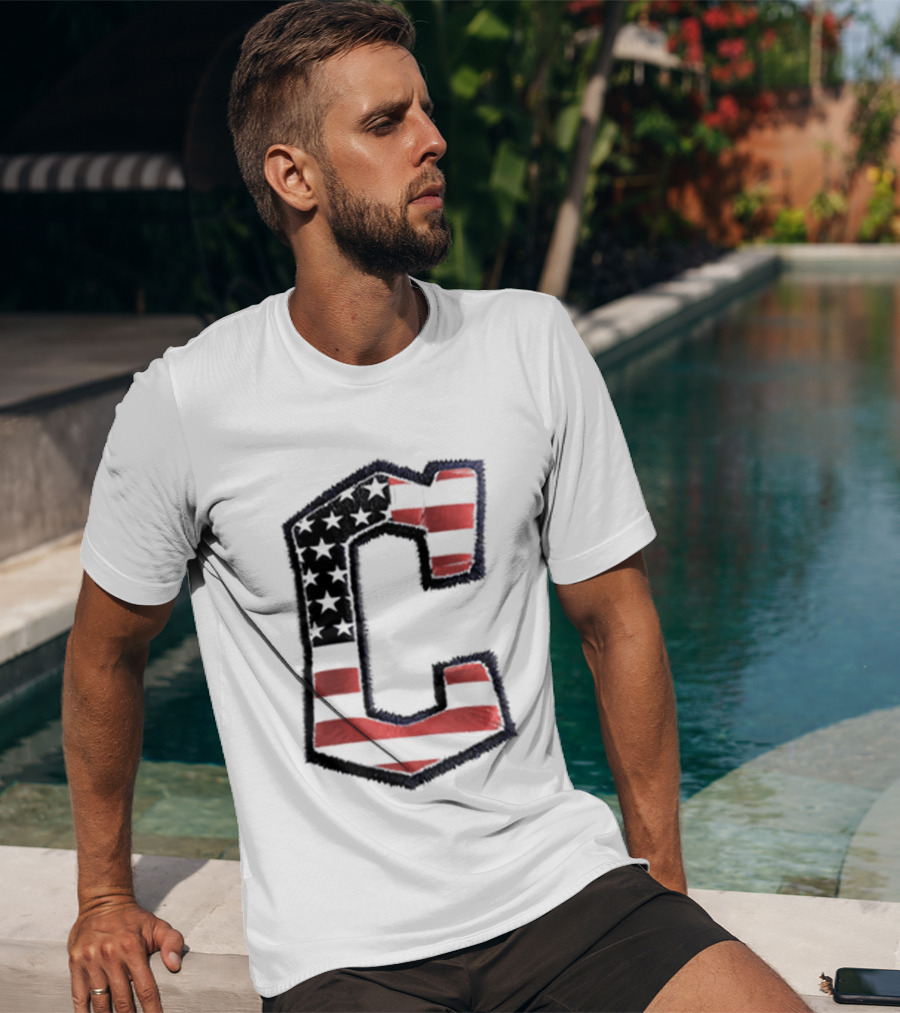 Cleveland Guardians American Flag Hat 2026 Patriotic Giveaway T-Shirt