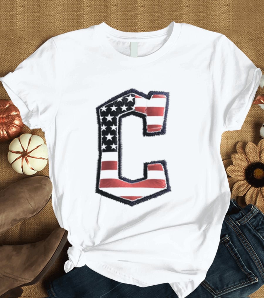 Cleveland Guardians American Flag Hat 2026 Patriotic Giveaway T-Shirt