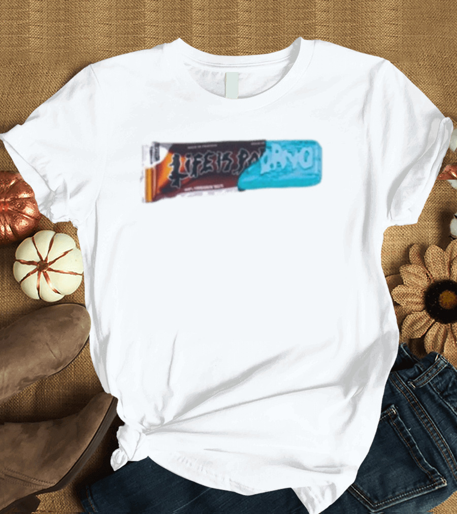 Life Is Porno Protein Bar Wrapper T-Shirt