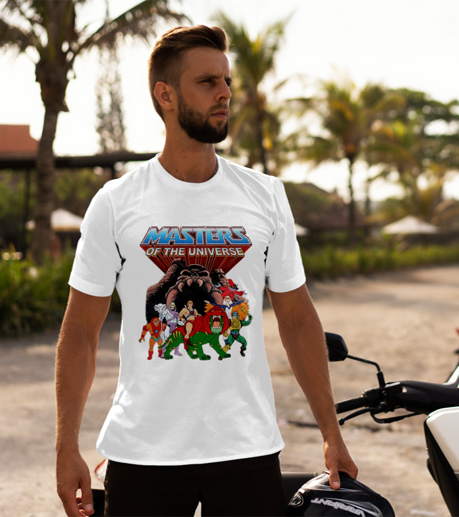 Masters Of The Universe He Man Skeletor Battle Cat Teela Beast Man Man At Arms Orko Animation Characters T-Shirt