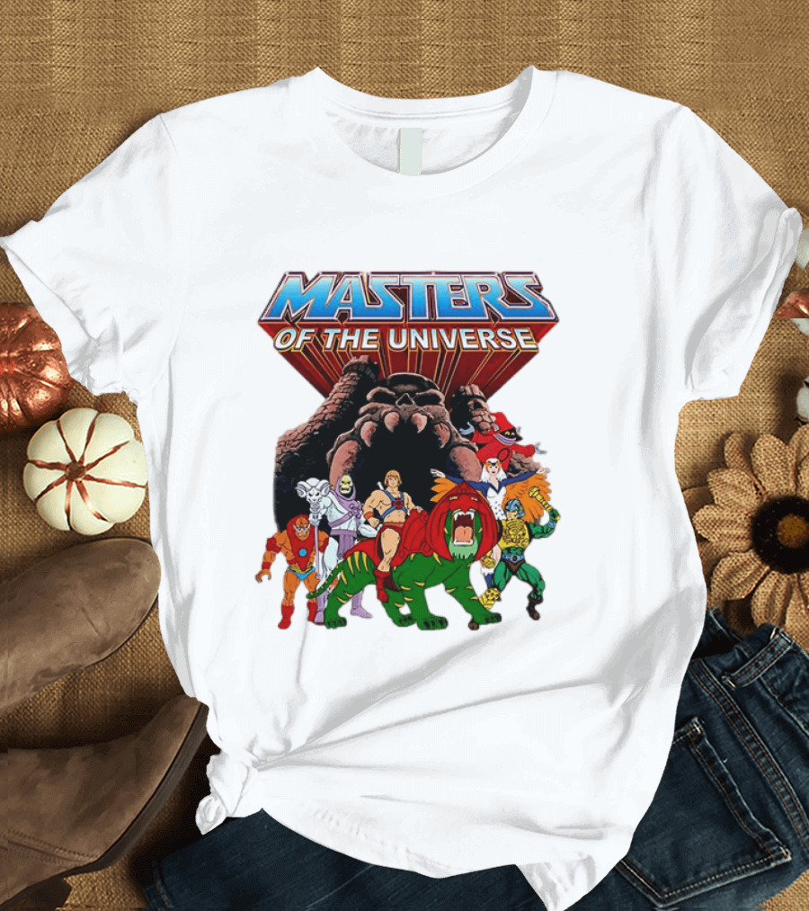 Masters Of The Universe He Man Skeletor Battle Cat Teela Beast Man Man At Arms Orko Animation Characters T-Shirt