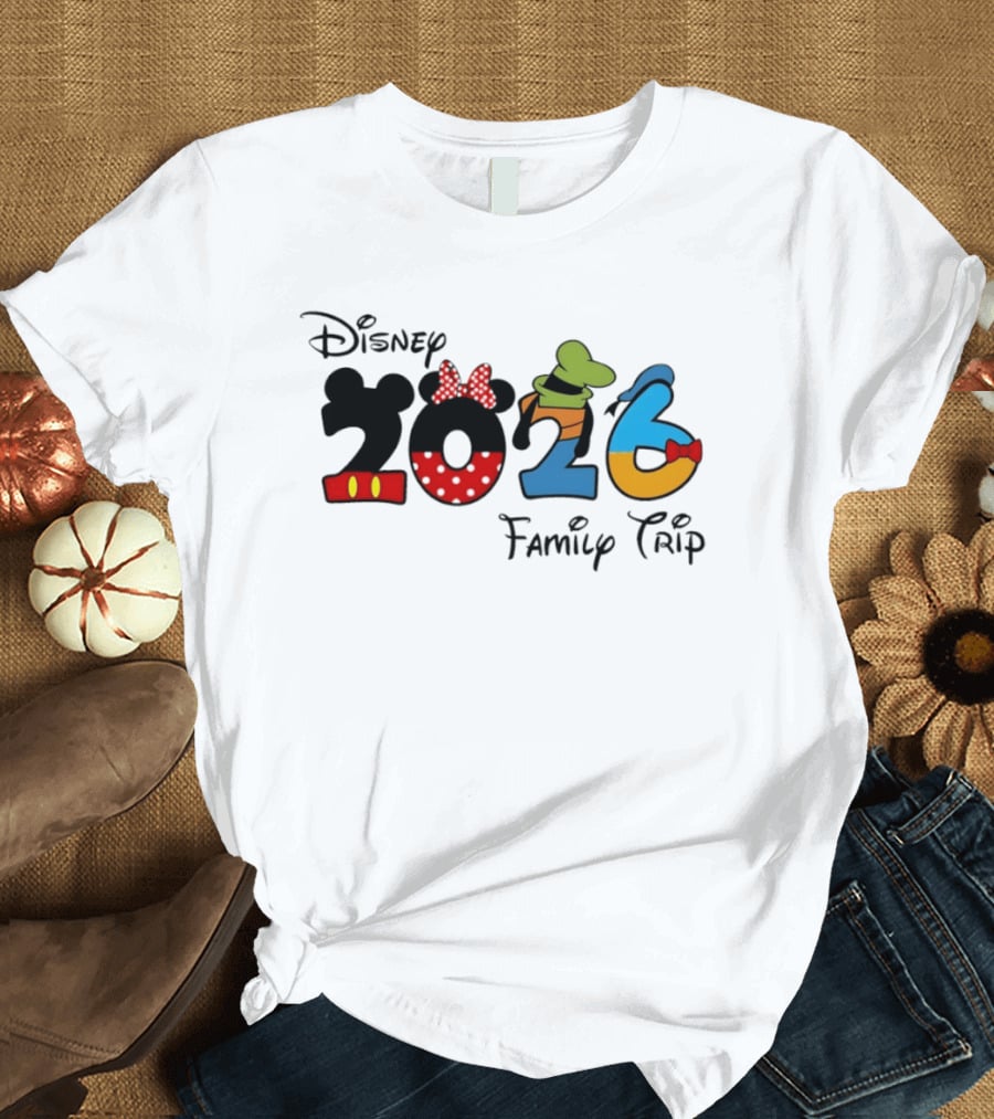 Disney 2026 Family Trip Mickey Minnie Goofy Donald T-Shirt