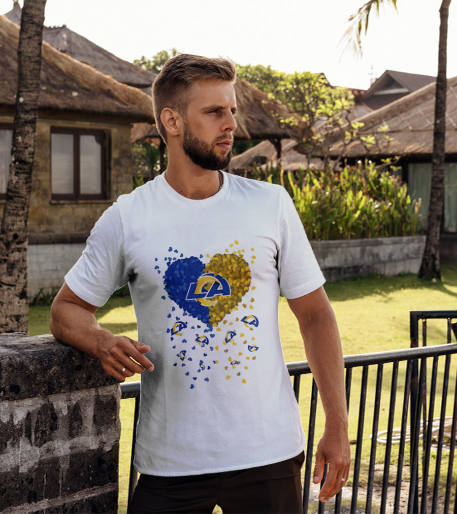 Los Angeles Rams Heart Logo 2026 Football Fanwear T-Shirt