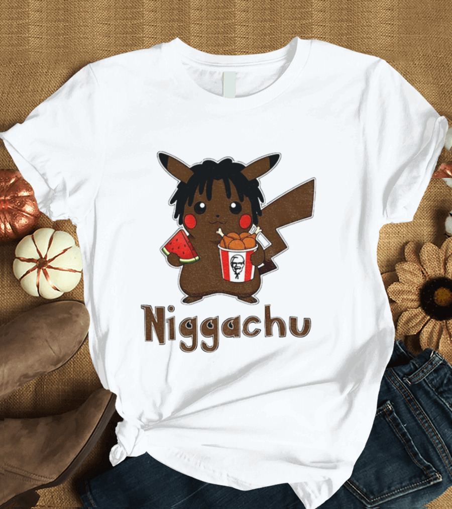 Pikachu X Nigga Niggachu KFC Meme T-Shirt
