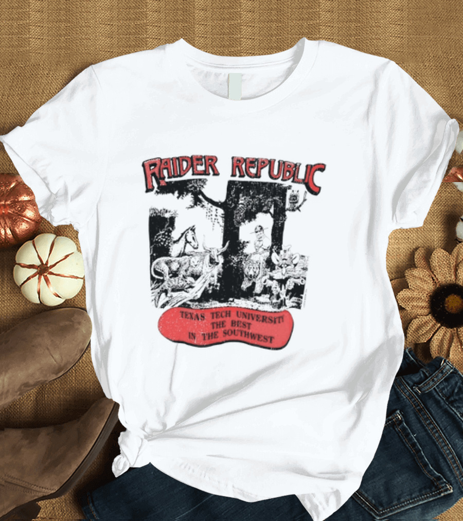 Raider Republic Texas Tech University Best In The Southwest Cowboy T-Shirt
