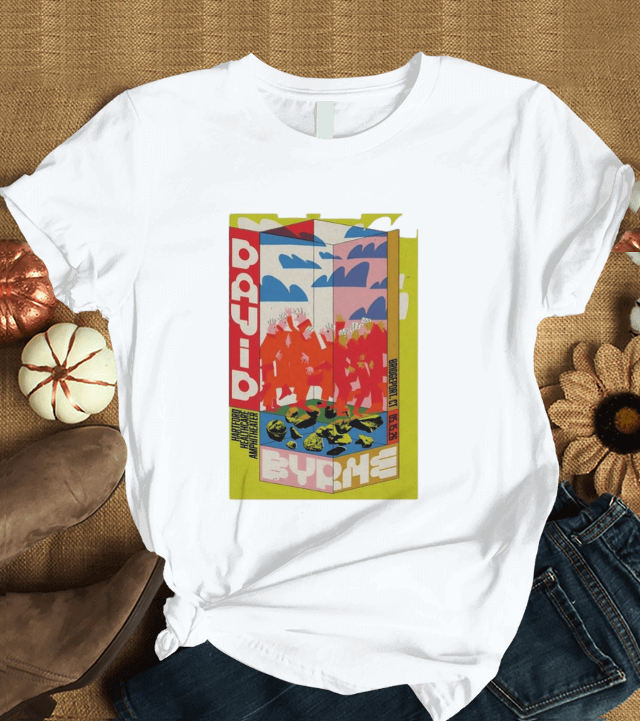 David Byrne Hartford Healthcare Amphitheater Bridgeport CT May 15 2026 Tour T-Shirt