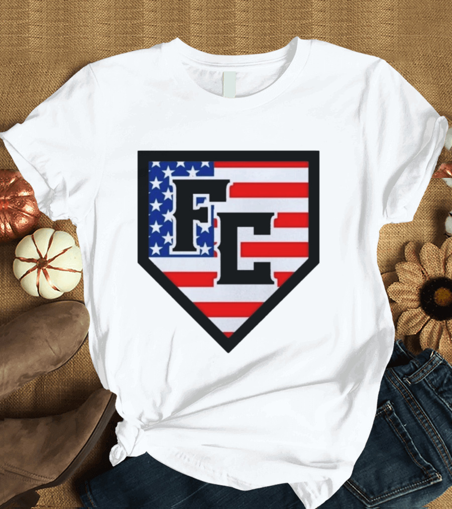 FC Patriotic Home Plate USA Flag White Regular 5000 T-Shirt