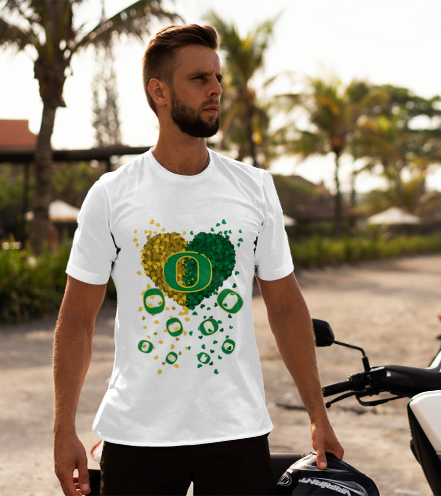 Oregon Ducks Football Heart 2026 T-Shirt