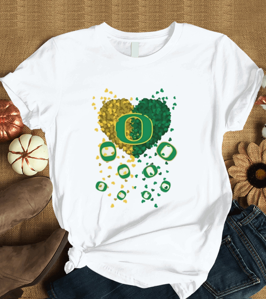 Oregon Ducks Football Heart 2026 T-Shirt